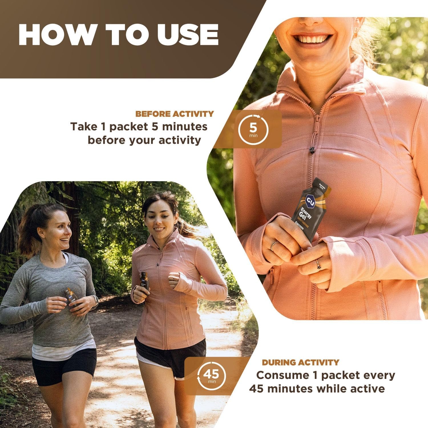 Energy Original Sports Nutrition Energy Gel, Vegan, Gluten-Free, Kosher, and Dairy-Free On-The-Go Energy for Any Workout, 24-Count, Espresso Love